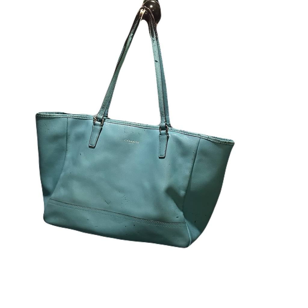 Well Loved Coach Teal Tote Bag